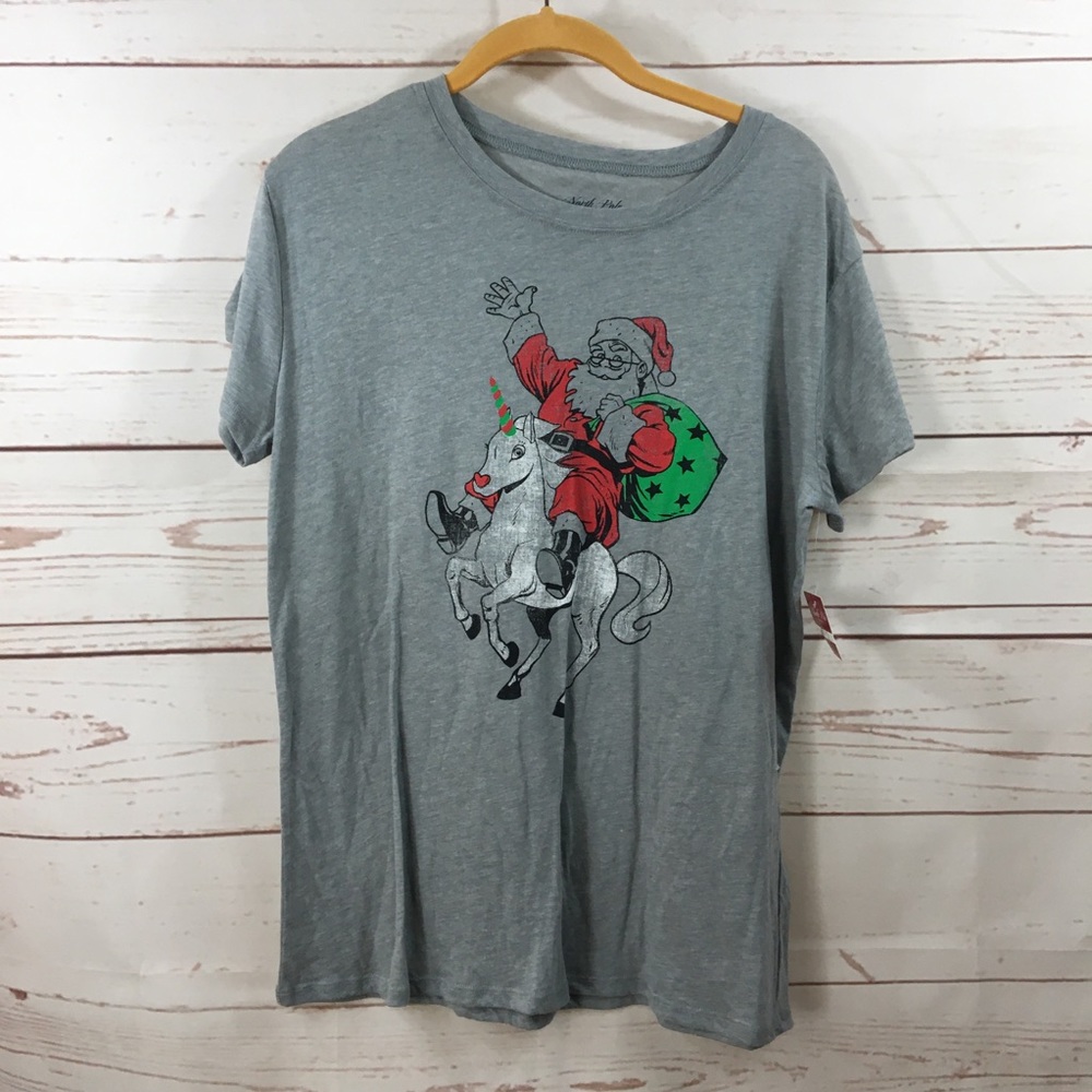 North Pole Santa Unicorn tee